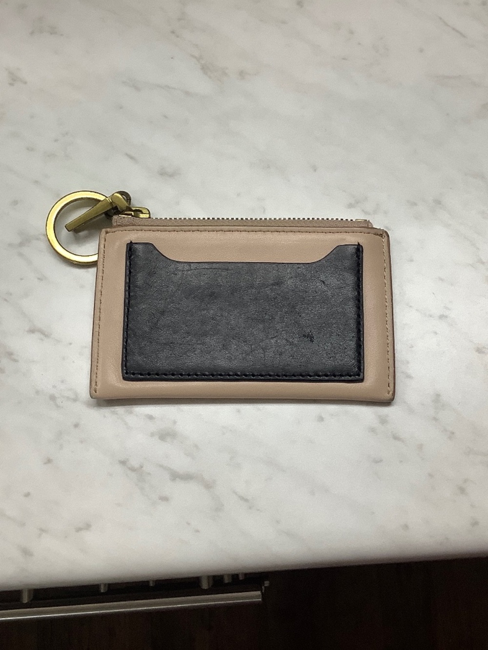 JCrew mini key chain wallet with zipper
